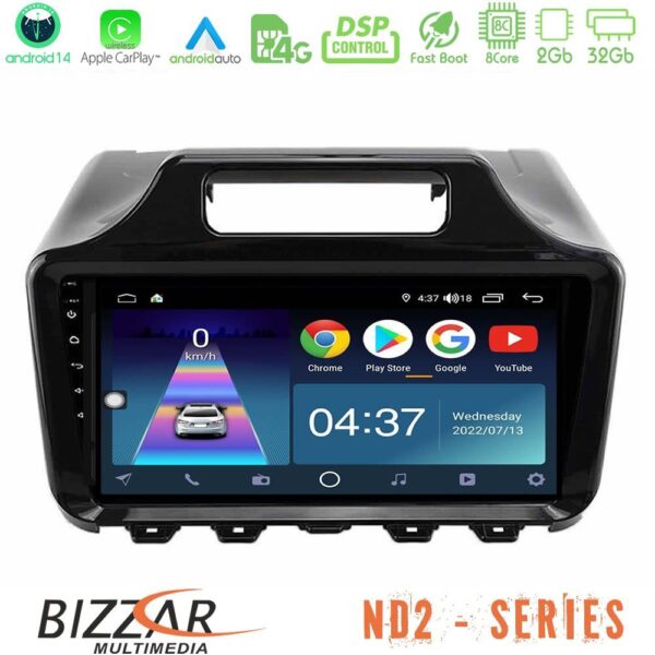 Bizzar ND2 Series 8Core Android14 2+32GB Toyota iQ 2008 – 2015 Navigation Multimedia Tablet 9″ Με Carplay & Android Auto