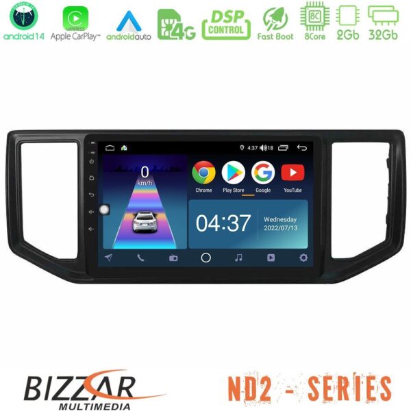 Bizzar ND2 Series 8Core Android14 2+32GB VW Amarok 2017-2022 Navigation Multimedia Tablet 9" Με Carplay & Android Auto