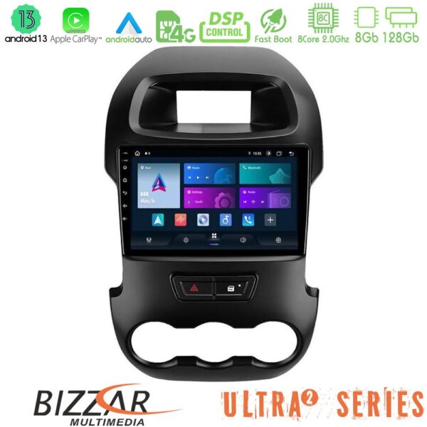 Bizzar Ultra Series Ford Ranger 2012-2016 8Core Android13 8+128GB Navigation Multimedia Tablet 9" - Image 2
