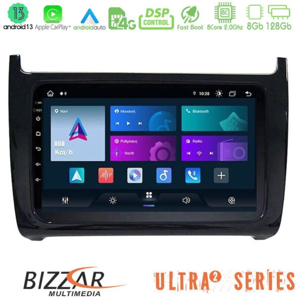 Bizzar Ultra Series Vw Polo 8core Android13 8+128GB Navigation Multimedia Tablet 9" - Image 2