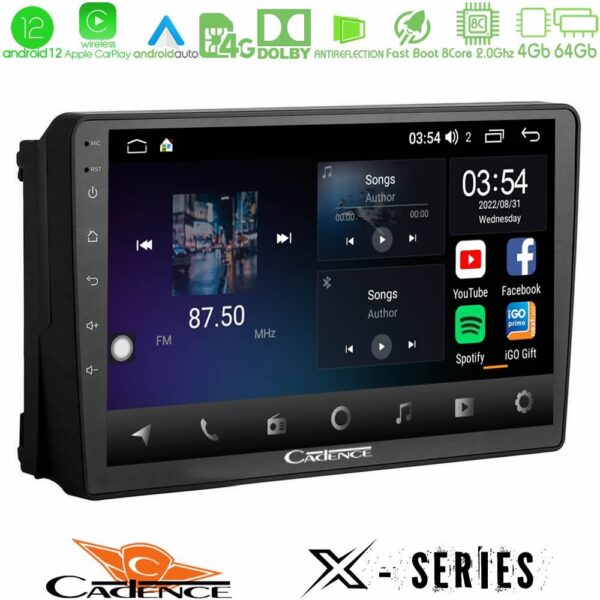 Cadence X Series Ford 2007-> 8core Android 14 4+64GB Navigation Multimedia Tablet 9"