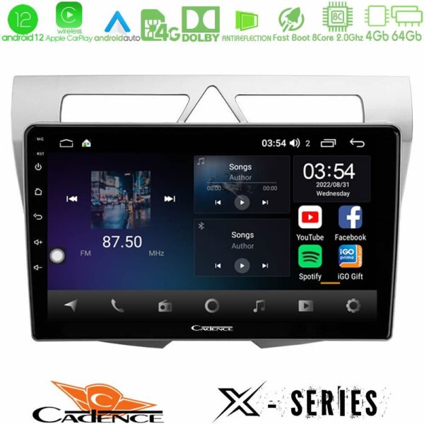 Cadence X Series Kia Picanto 8core Android 14 4+64GB Navigation Multimedia Tablet 9"