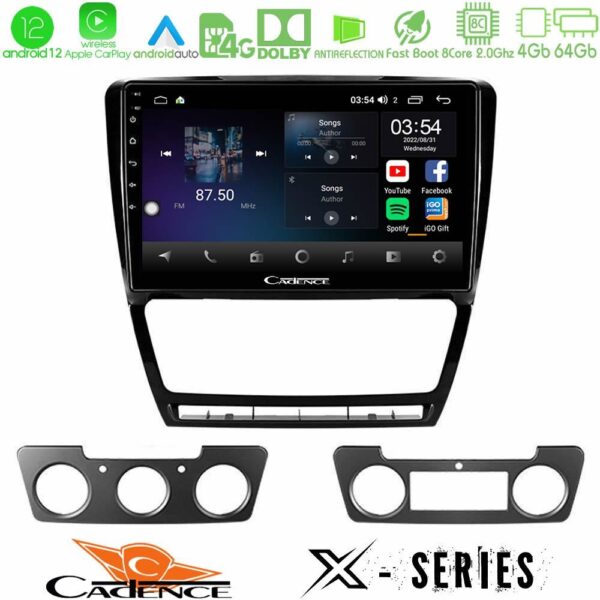 Cadence X Series Skoda Octavia 5 8core Android 14 4+64GB Navigation Multimedia Tablet 10" - Image 2