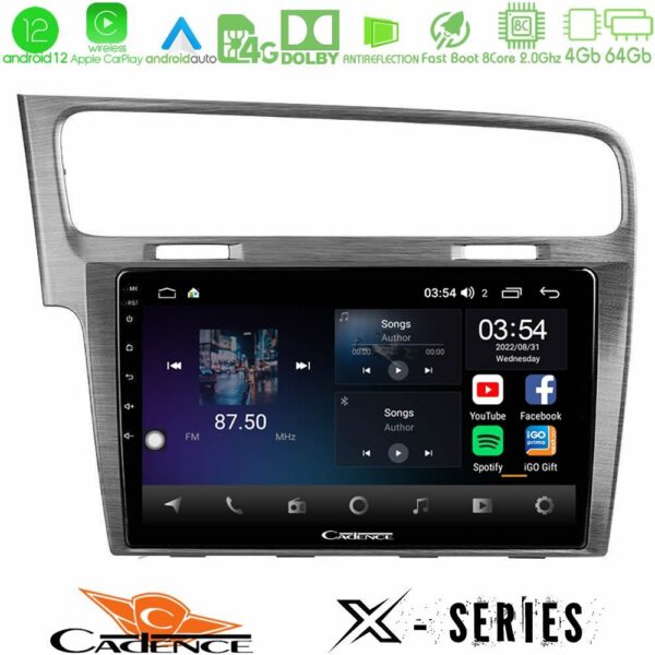 Cadence X Series VW GOLF 7 8core Android 14 4+64GB Navigation Multimedia Tablet 10" - Image 2