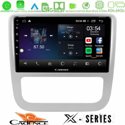 Cadence X Series VW Scirocco / Eos 8Core Android 14 4+64GB Navigation Multimedia Tablet 9"