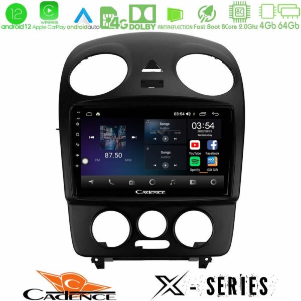 Cadence X Series VW Beetle 8core Android 14 4+64GB Navigation Multimedia Tablet 9" - Image 2