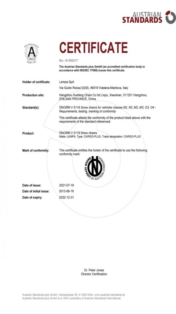 ΑΛΥΣΙΔΕΣ ΧΙΟΝΙΟΥ ΦΟΡΤΗΓΟΥ CARGO PLUS GR31 LAMPA - 2 ΤΕΜ. - Image 2