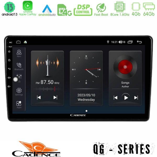 Cadence QG Series 8Core Android13 4+64GB Peugeot Partner / Citroen Berlingo 2008-2018 Navigation Multimedia Tablet 9"