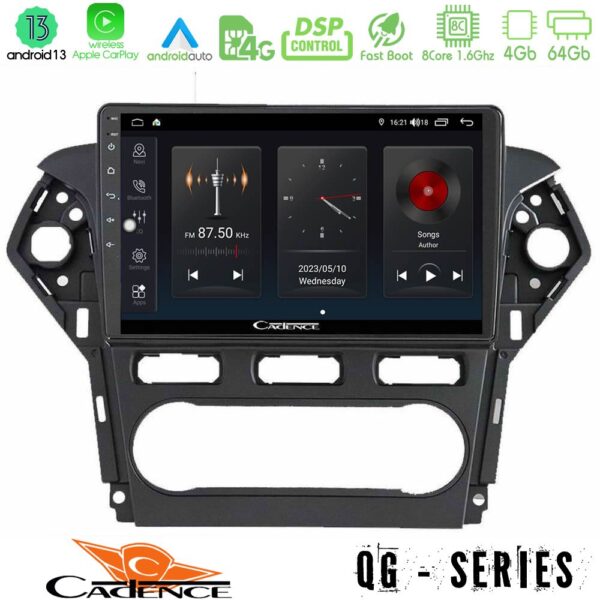 Cadence QG Series 8Core Android13 4+64GB Ford Mondeo 2011-2014 Navigation Multimedia Tablet 10"