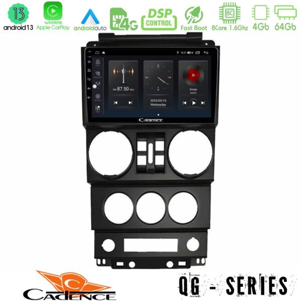 Cadence QG Series 8Core Android13 4+64GB Jeep Wrangler 2008-2010 Navigation Multimedia Tablet 9" - Image 2