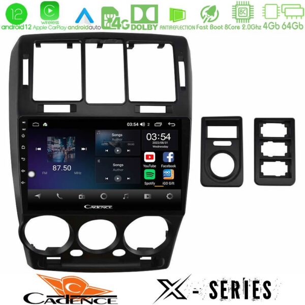 Cadence X Series Hyundai Getz 2002-2009 8core Android 14 4+64GB Navigation Multimedia Tablet 9" - Image 2