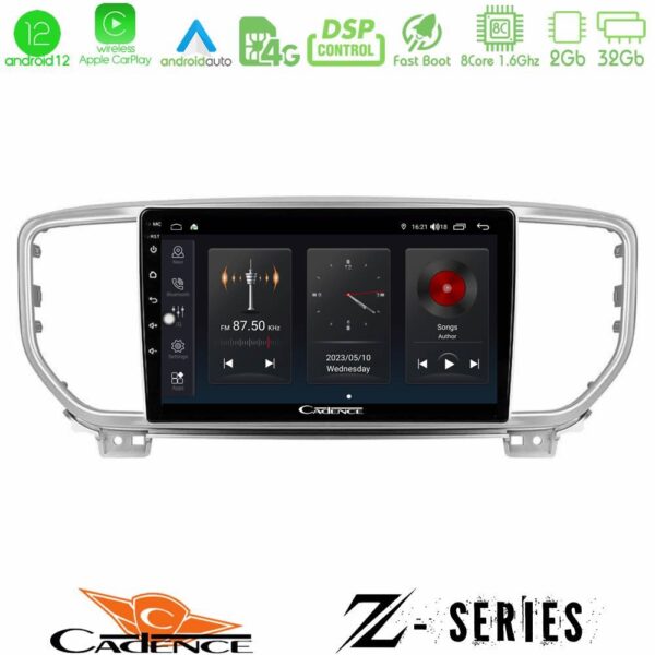 Cadence Z Series Kia Sportage 2018-2021 8Core Android12 2+32GB Navigation Multimedia Tablet 9"