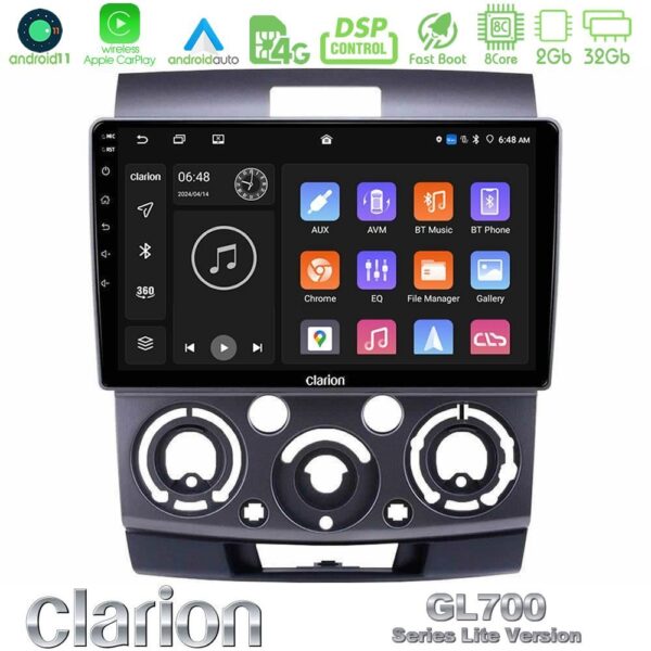 Clarion GL700 Lite Series 8Core Android11 2+32GB Ford Ranger/Mazda BT50 Navigation Multimedia Tablet 9" Με Carplay & Android Auto