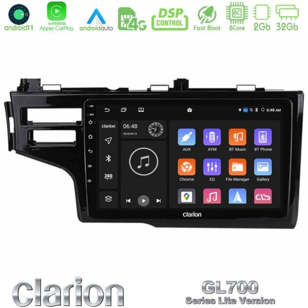 Clarion GL700 Lite Series 8Core Android11 2+32GB Honda Jazz 2013-2020 Navigation Multimedia Tablet 9" Με Carplay & Android Auto