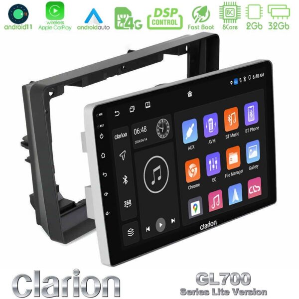 Clarion GL700 Lite Series 8Core Android11 2+32GB Peugeot 308 2013-2020 Navigation Multimedia Tablet 9" Με Carplay & Android Auto