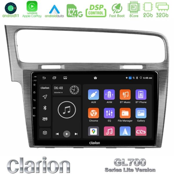 Clarion GL700 Lite Series 8Core Android11 2+32GB VW GOLF 7 Navigation Multimedia Tablet 10" Με Carplay & Android Auto - Image 2