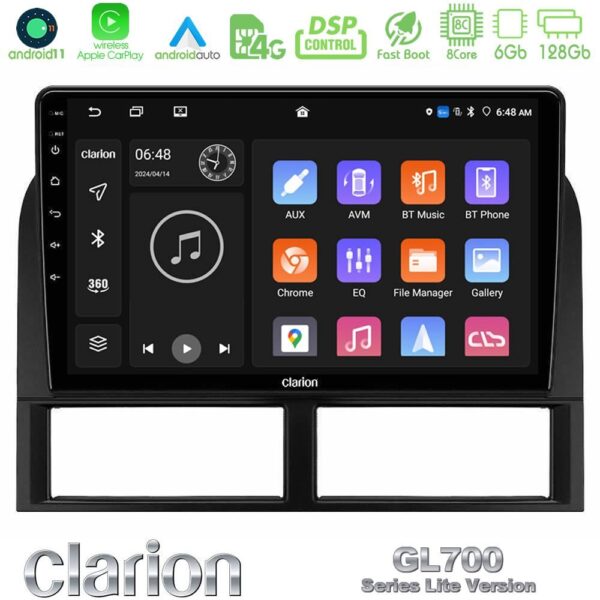 Clarion GL700 Lite Series 8Core Android11 6+128GB Jeep Grand Cherokee 1999-2004 Navigation Multimedia Tablet 9" Με Carplay & Android Auto