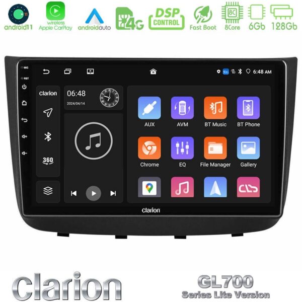 Clarion GL700 Lite Series Mercedes Vito/Viano 2003-2006 8Core Android11 6+128GB Navigation Multimedia Tablet 10" Με Carplay & Android Auto