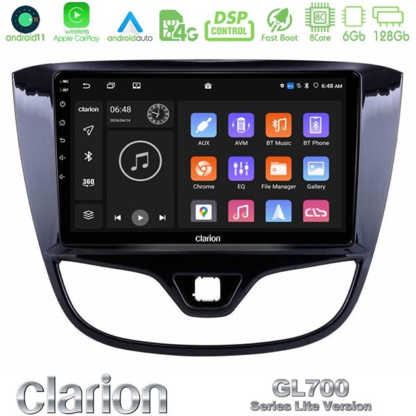 Clarion GL700 Lite Series 8Core Android11 6+128GB Opel Karl 2017-2019 Navigation Multimedia Tablet 9" Με Carplay & Android Auto