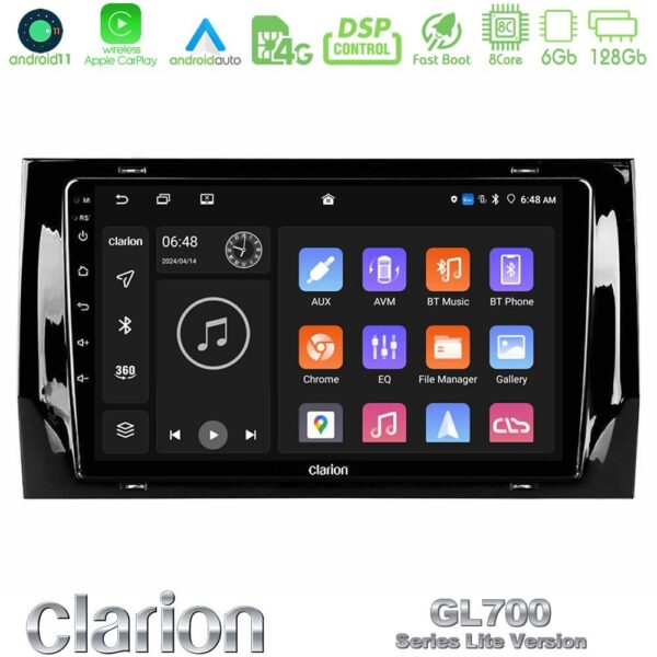 Clarion GL700 Lite Series 8Core Android11 6+128GB Skoda Kodiaq/Karoq 2017-> Navigation Multimedia Tablet 10" Με Carplay & Android Auto