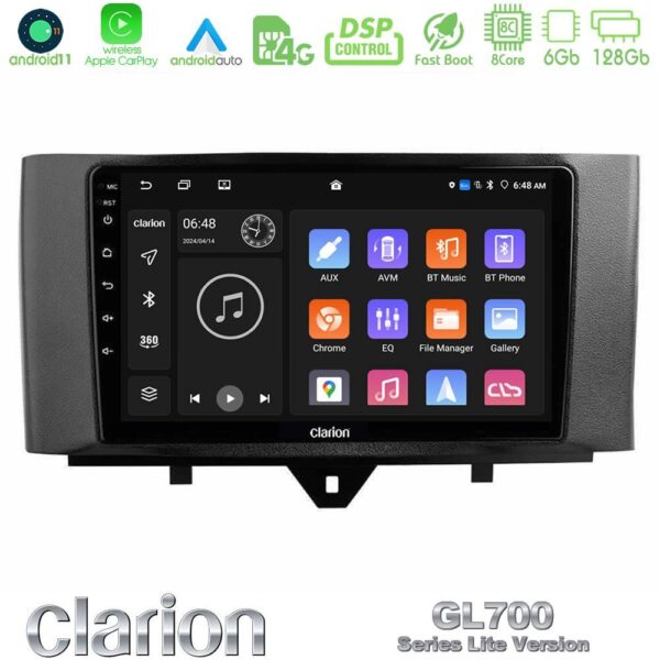 Clarion GL700 Lite Series 8Core Android11 6+128GB Smart 451 Facelift Navigation Multimedia Tablet 9" Με Carplay & Android Auto