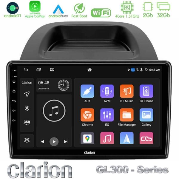 Clarion GL300 Series 4Core Android11 2+32GB Ford Ecosport 2018-2020 Navigation Multimedia Tablet 10" Με Carplay & Android Auto