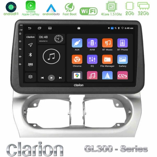Clarion GL300 Series Opel Corsa C/Combo C 4Core Android11 2+32GB Navigation Multimedia Tablet 9″ Με Carplay & Android Auto
