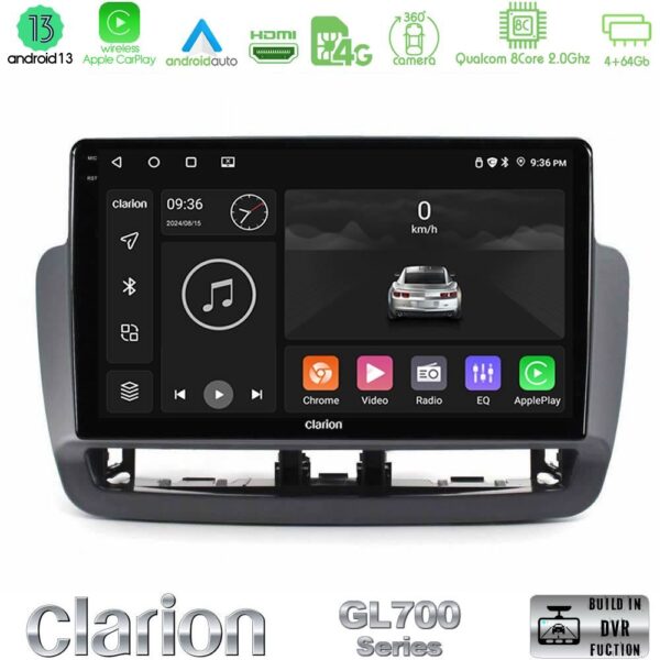 Clarion GL700 Series 8Core Android13 4+64GB Seat Ibiza 2012-2015 Navigation Multimedia Tablet 9" Με Carplay & Android Auto - Image 2