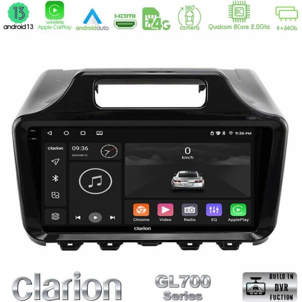 Clarion GL700 Series Toyota iQ 2008 – 2015 8Core Android13 4+64GB Navigation Multimedia Tablet 9" Με Carplay & Android Auto Με Carplay & Android Auto