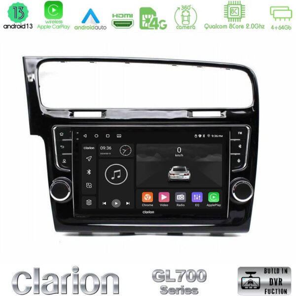 Clarion GL700 Series 8Core Android13 4+64GB VW GOLF 7 Navigation Multimedia Tablet 9" Με Carplay & Android Auto (OEM Look)