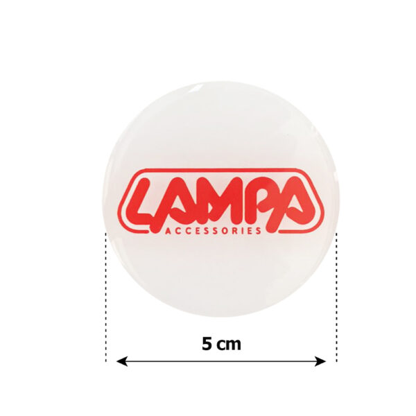 LAMPA ΑΥΤΟΚΟΛΛΗΤΑ ΖΑΝΤΩΝ 5 cm ΛΕΥΚΟ/ΚΟΚΚΙΝΟ ΣΜΑΛΤΟΥ - 4 ΤΕΜ. - Image 2