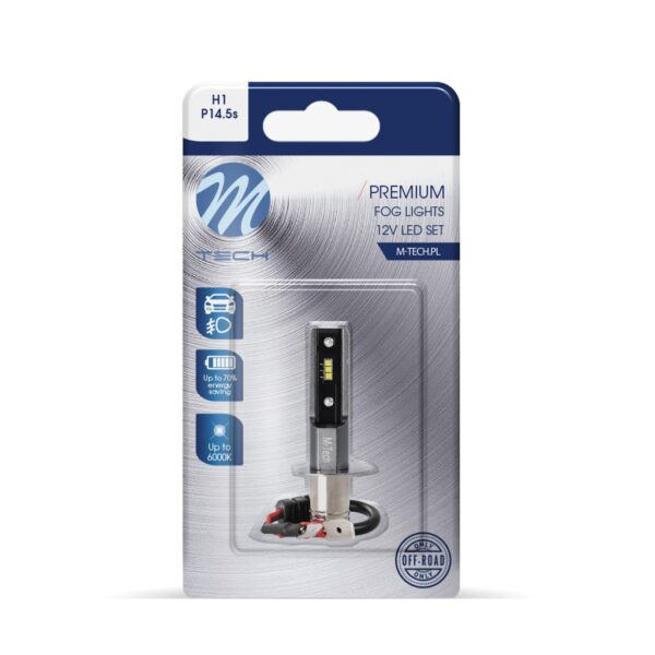 H1 12V P14.5s 6xSMD1616 LED 6.000K 280lm PREMIUM FOG LED M-TECH - 1 ΤΕΜ. - Image 2