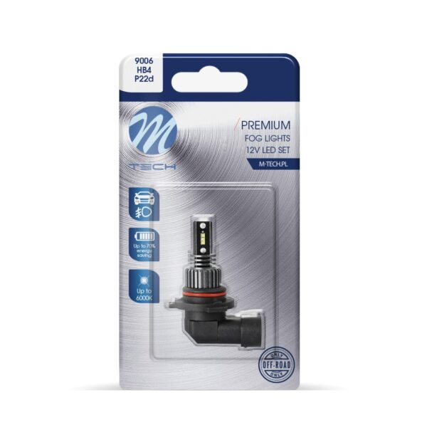 HB4 9006 12V P22d 6xSMD1616 LED 6.000K 280lm PREMIUM FOG LED M-TECH - 1 ΤΕΜ. - Image 2