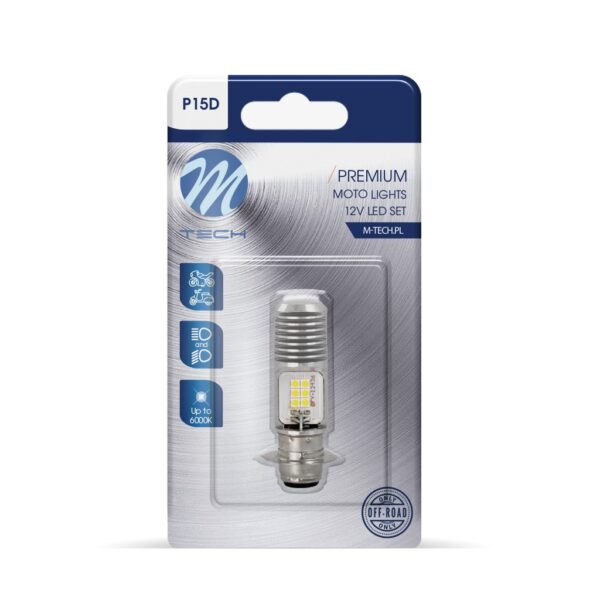 P15d 12V 12W 12x3030SMD LED 1.200lm 6.000K M-TECH - 1 ΤΕΜ. - Image 2