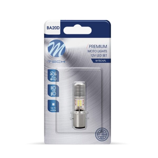 S2 BA20D 10-80V 12W 12x3030SMD LED 1.200lm 6.000K ΔΙΠΛΗΣ ΠΟΛΙΚΟΤΗΤΑΣ BLISTER M-TECH - 1 ΤΕΜ. - Image 2