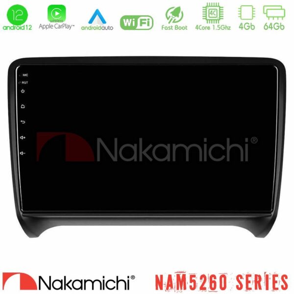 Nakamichi NAM5260 Series 4Core Android12 4+64GB Audi TT B7 Navigation Multimedia Tablet 9" Με Carplay & Android Auto