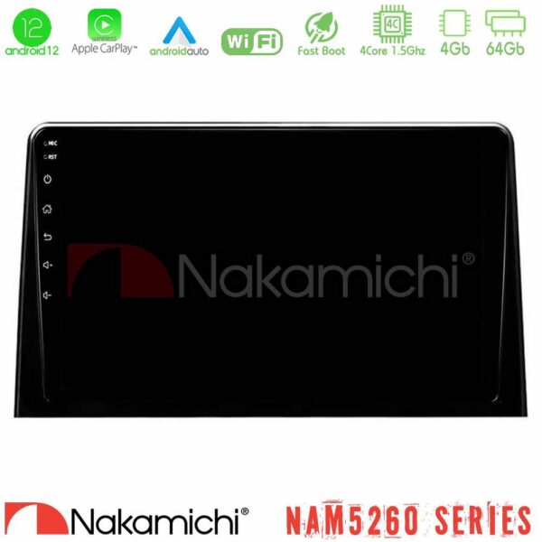 Nakamichi NAM5260 Series 4Core Android12 4+64GB Peugeot Partner / Citroen Berlingo 2020-> Navigation Multimedia Tablet 10" Με Carplay & Android Auto