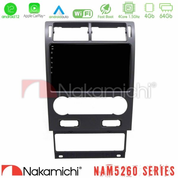 Nakamichi NAM5260 Series 4Core Android12 4+64GB Ford Mondeo 2004-2007 Navigation Multimedia Tablet 9" Με Carplay & Android Auto
