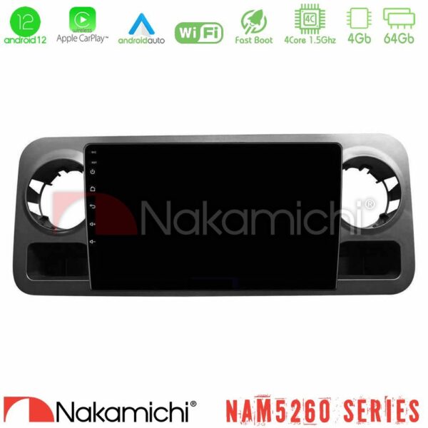 Nakamichi NAM5260 Series 4Core Android12 4+64GB Mercedes Sprinter W907 Navigation Multimedia Tablet 10" Με Carplay & Android Auto