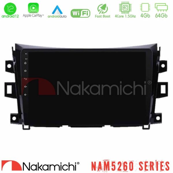 Nakamichi NAM5260 Series 4Core Android12 4+64GB Nissan Navara NP300 Navigation Multimedia Tablet 9" Με Carplay & Android Auto