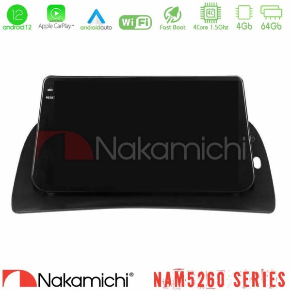 Nakamichi NAM5260 Series 4Core Android12 4+64GB Renault Kangoo 2013-2018 Navigation Multimedia Tablet 9" Με Carplay & Android Auto