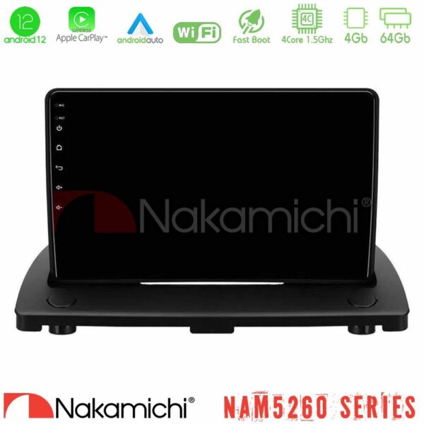 Nakamichi NAM5260 Series 4Core Android12 4+64GB Volvo XC90 2006-2014 Navigation Multimedia Tablet 9" Με Carplay & Android Auto
