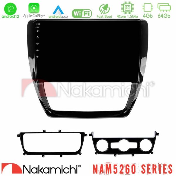 Nakamichi NAM5260 Series 4Core Android12 4+64GB VW Jetta Navigation Multimedia Tablet 10" Με Carplay & Android Auto - Image 2