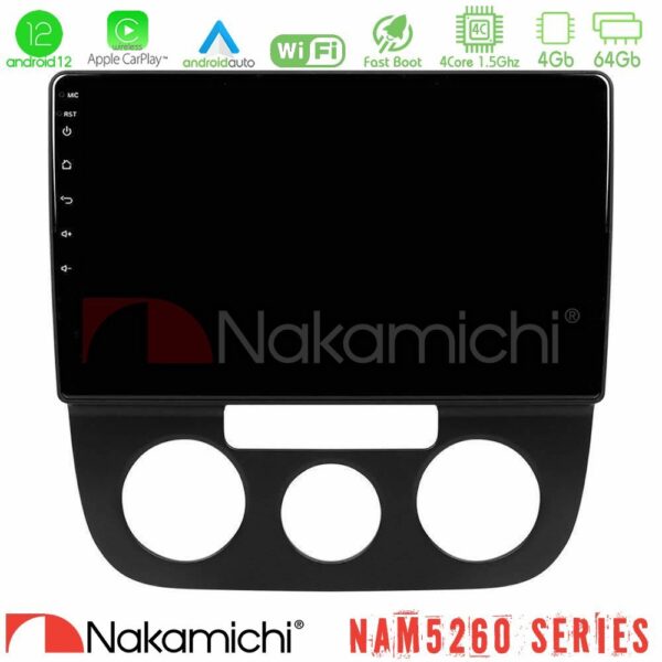 Nakamichi NAM5260 Series 4Core Android12 4+64GB VW Jetta Navigation Multimedia Tablet 10" Με Carplay & Android Auto - Image 3