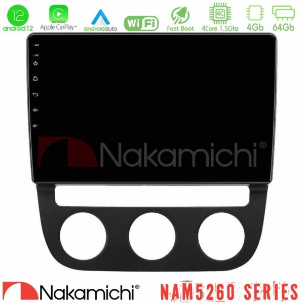 Nakamichi NAM5260 Series 4Core Android12 4+64GB VW Jetta Navigation Multimedia Tablet 10" Με Carplay & Android Auto - Image 4
