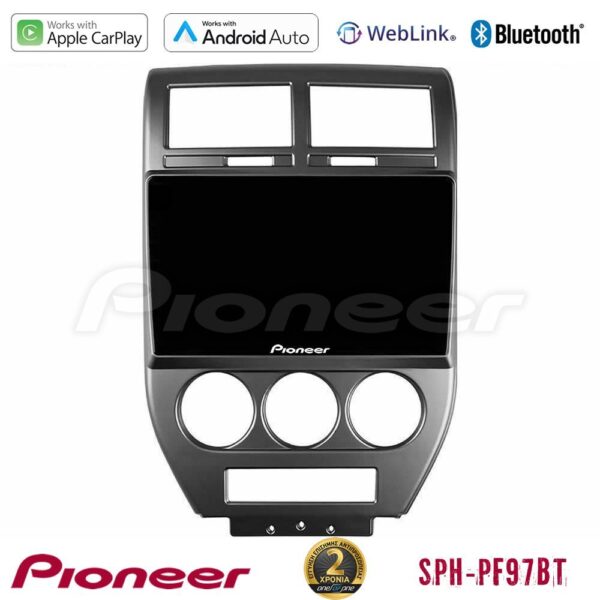 Pioneer SPH-PF97BT Series Jeep Compass/Patriot 2007-2008 Multimedia Station 9" (Tablet Style) Με Carplay & Android Auto