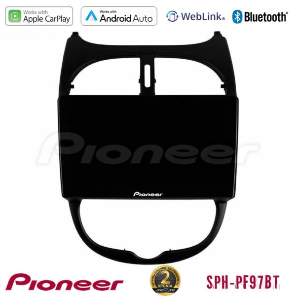 Pioneer SPH-PF97BT Series Peugeot 206 Multimedia Station 9" (Tablet Style) Με Carplay & Android Auto