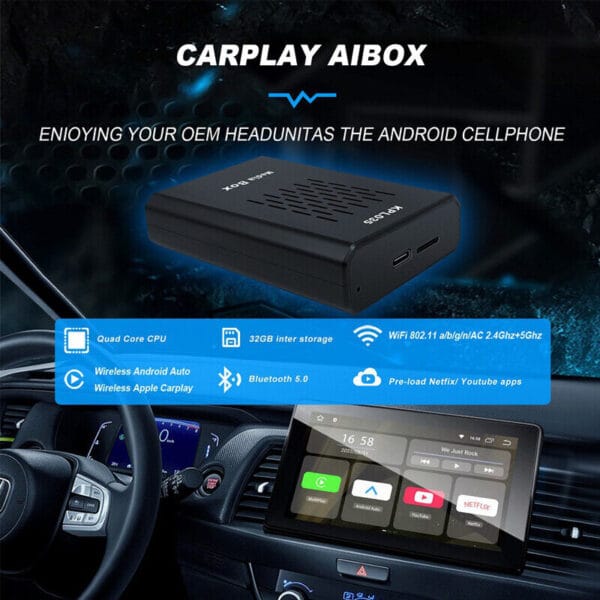 DIGITAL IQ X1900 (CPAA) USB ADAPTOR for Wireless Carplay-Android Auto with NETFLIX - YOUTUBE - Image 8
