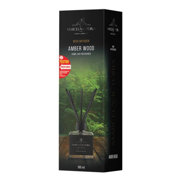 ΑΡΩΜΑΤΙΚΟ ΧΩΡΟΥ 100ml ΜΕ STICKS - AMBER WOOD - Image 2
