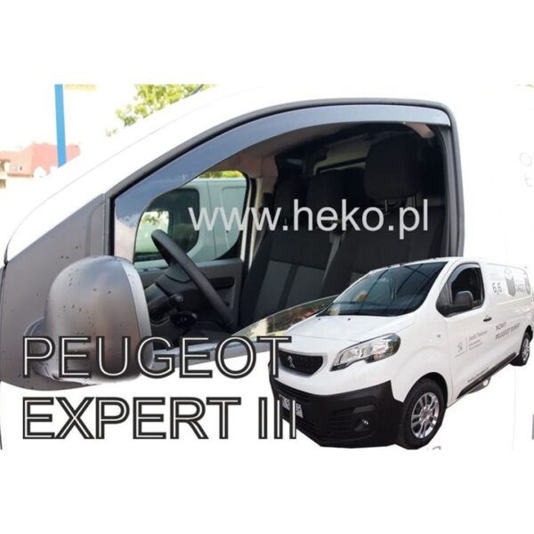 ΑΝΕΜΟΘΡΑΥΣΤΕΣ ΓΙΑ CITROEN JUMPY 3 / SPACETOURER / TOYOTA PROACE 2 / PEUGEOT EXPERT 3 / TRAVELLER 2016+ / OPEL VIVARO 3 2019+ ΖΕΥΓΑΡΙ VAN ΑΠΟ ΕΥΚΑΜΠΤΟ ΦΙΜΕ ΠΛΑΣΤΙΚΟ HEKO - 2 ΤΕΜ. - Image 2